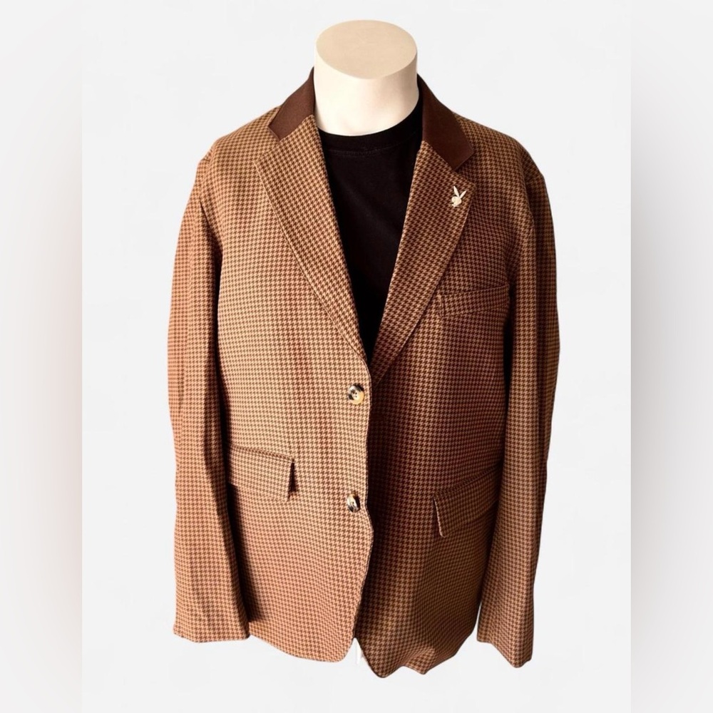 PacSun Tan Houndstooth Blazer